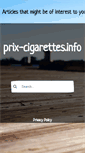 Mobile Screenshot of prix-cigarettes.info